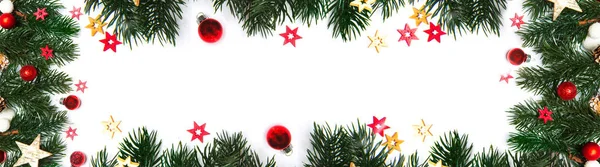 Weihnachten weißer Hintergrund mit Dekor — Stockfoto
