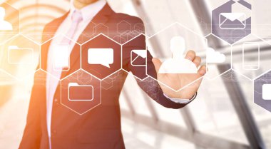 İşadamı kişi simgesi arabirimiyle dokunmadan