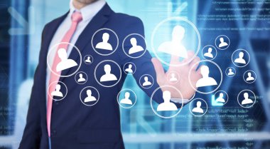 İşadamı kişi simgesi arabirimiyle dokunmadan