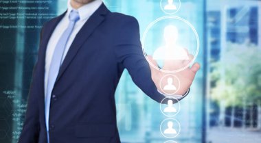 İşadamı kişi simgesi arabirimiyle dokunmadan