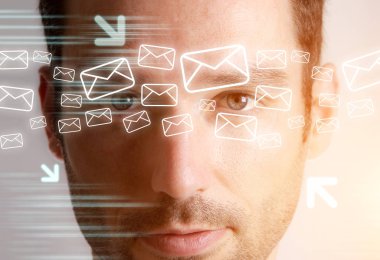 Fütüristik kullanıcı arayüzü ile retina tanıma