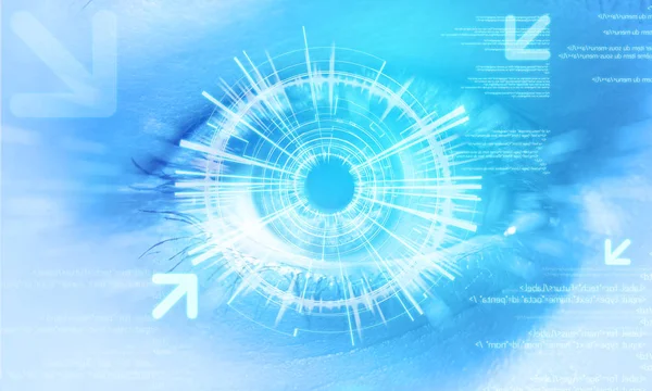 Futuristische user interface met gebruikershandleiding oog — Stockfoto