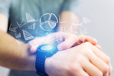 İş simge teknoloji dikkat et gidiş kavramı