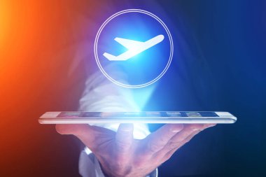 Online uçak bileti - seyahat kavramı rezervasyon kavramı