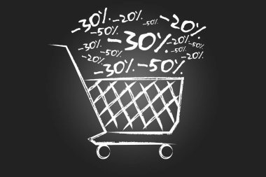 Satış ve promosyon kavramı bir arka plan üzerinde izole