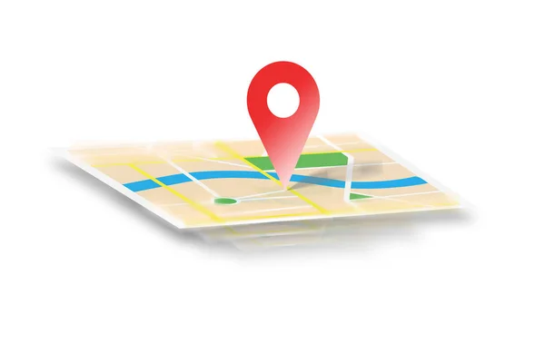 Carte interactive isolée sur fond - Localisation GPS conc — Photo