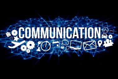 bir arka plan ve kaplı mu tarafından izole iletişim başlığı