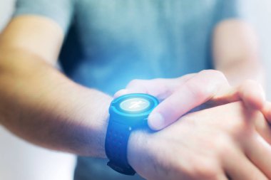 Bir spor smartwatch veri bilgiler ile çalışan arabirimde