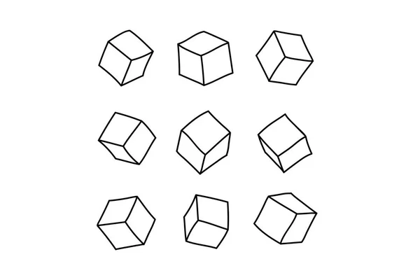 Concept de cube de données isolé sur le fond- Concept de technologie — Photo