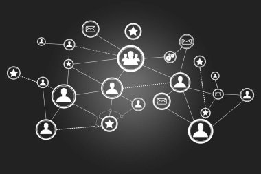 Bir arka plan üzerinde - Internet kavramı izole iş ağı