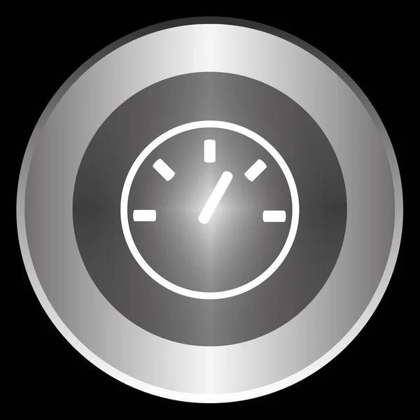 Ikona časovače na kruhu izolované na černém pozadí — Stock fotografie