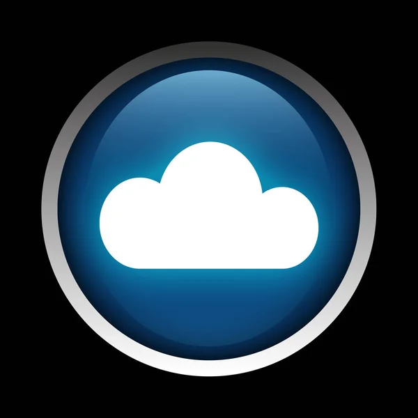 Ikona chmury na okręgu — Zdjęcie stockowe