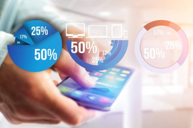 Mavi Anketi grafik arayüzü ile bir zeki gidiyor iş Tema