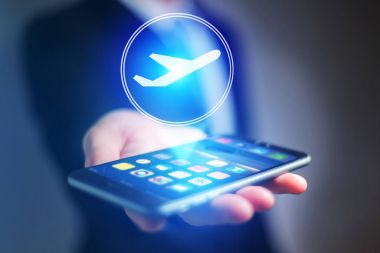 Online uçak bileti - seyahat kavramı rezervasyon kavramı