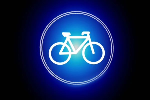 -スポーツ コンセプトの背景に分離された自転車のアイコン — ストック写真