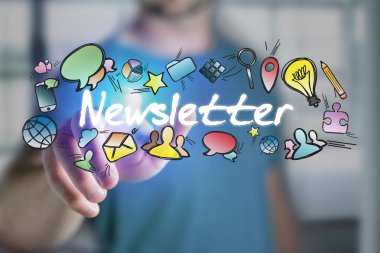 dokunmadan futuristik bir arayüze adam