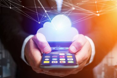 Grafik ağ bulut bağlı