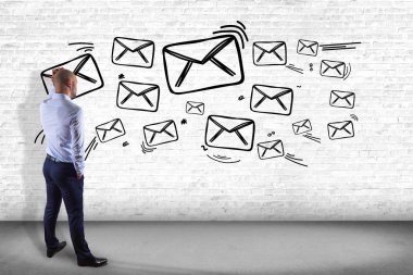 E-posta arayüzey okuma işadamı 