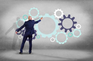 COG wheel arabirimde yazma işadamı 