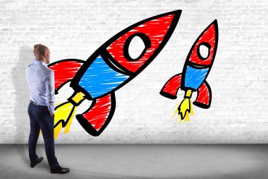 İşadamı hakkında bir Derma başlangıç düşünme 