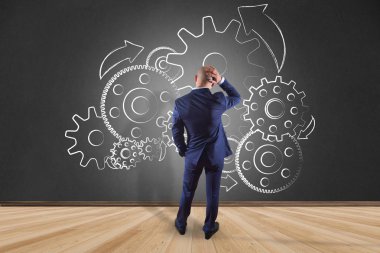 COG wheel arabirimde yazma işadamı 