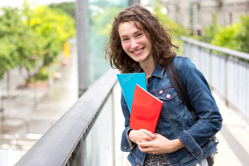 young student with backpack