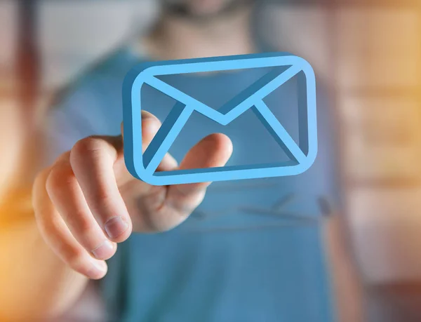Μπλε email σύμβολο — Φωτογραφία Αρχείου