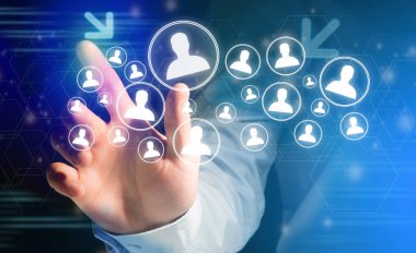 Simgeleri ile profesyonel iletişim ilişki kavramı