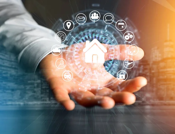 Uygulama tarafından çevrili bir teknoloji arabiriminin giriş sayfası düğmesini 