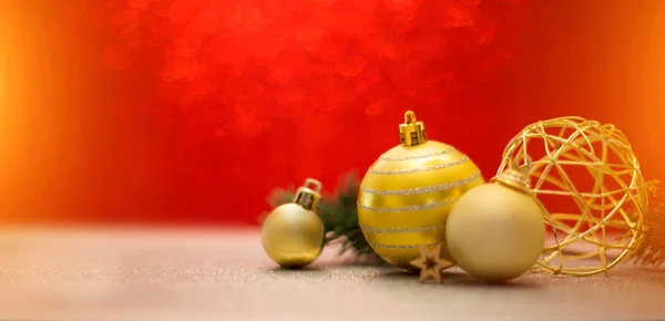 Fondo de Navidad con bolas de Navidad — Foto de Stock