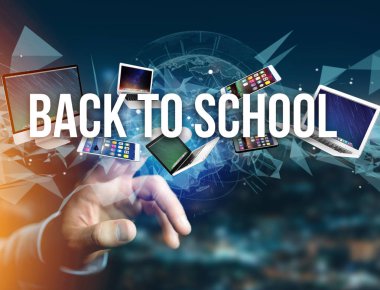 Geri başlık kaplı gibi smartphone aygıt tarafından okul, tablet için