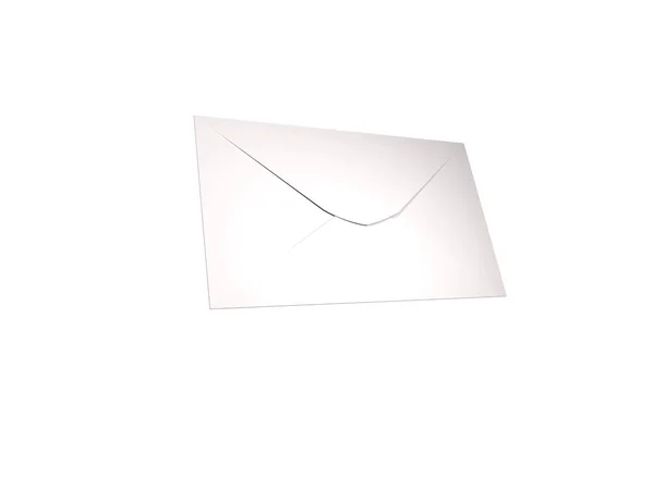 Mensaje sobre mostrado en una interfaz de correo electrónico futurista - 3d — Foto de Stock