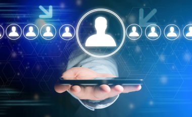 Simgesiyle profesyonel iletişim ilişki kavramı - 