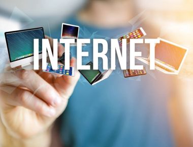 Cihazlar tarafından çevrili Internet başlığı