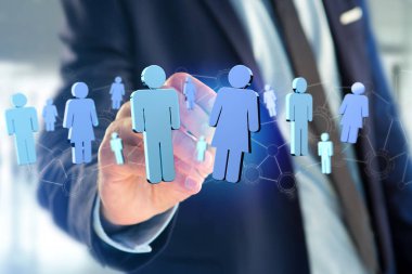 İnsanlar ağ bağlantısıyla birbirine bağlı