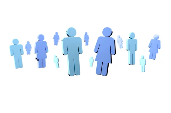 Network connection with people linked each other — Stock Photo, Image