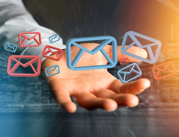 Godkända e-post och spam meddelande — Stockfoto