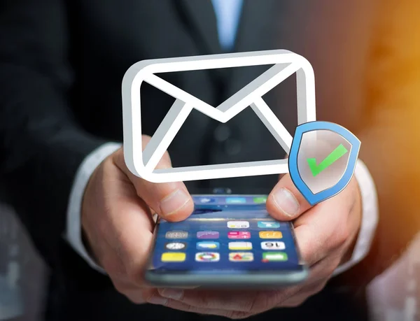 Simbolo Email approvato e verificato — Foto Stock