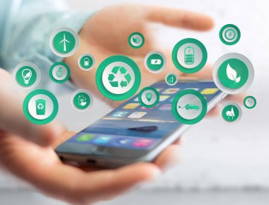  Teknoloji ekolojik arabirimi ile kutsal kişilerin resmi       