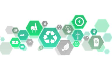 Teknoloji ekolojik arabirim üzerinde bir technolog simgesiyle