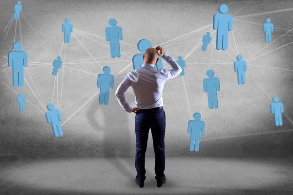 İnsanlar ile ağ bağlantısı bağlı-iş ve 