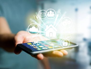 Uygulama tarafından çevrili bir teknoloji arabiriminin giriş sayfası düğmesini 