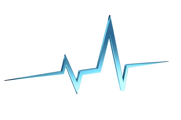 3d rendering heart beat line on a color background — Stock Photo, Image