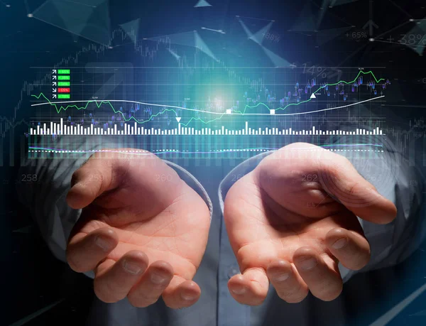 Negociação informações de dados forex exibidos em uma bolsa de valores int — Fotografia de Stock
