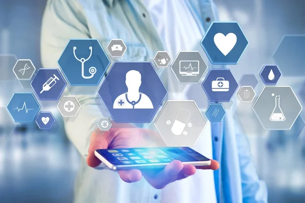 Medizinisches und allgemeines Gesundheitswesen auf einer Technologie in — Stockfoto