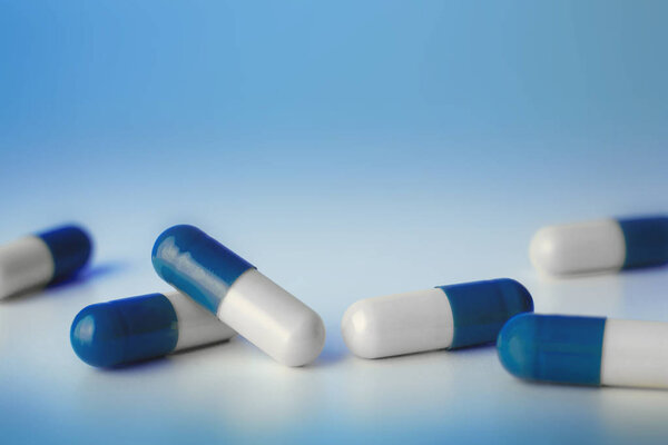 Medical healthcare pills isolated on a background 