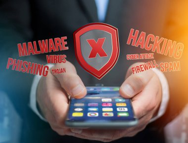 Siber saldırı kavramı bir teknoloji arabiriminde 