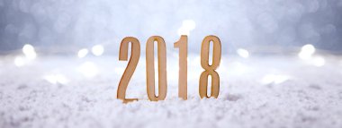 Mutlu yeni yıl 2018 arka plan christmas dekorasyon ile