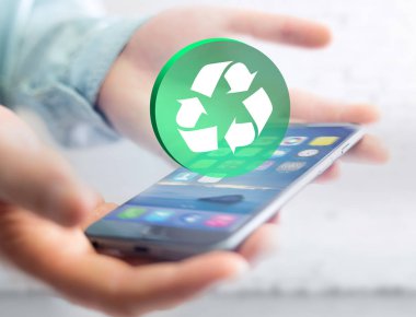 Ekoloji kavramı simge ile Smartphone