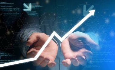  Diyagram şekil ile erkek el 